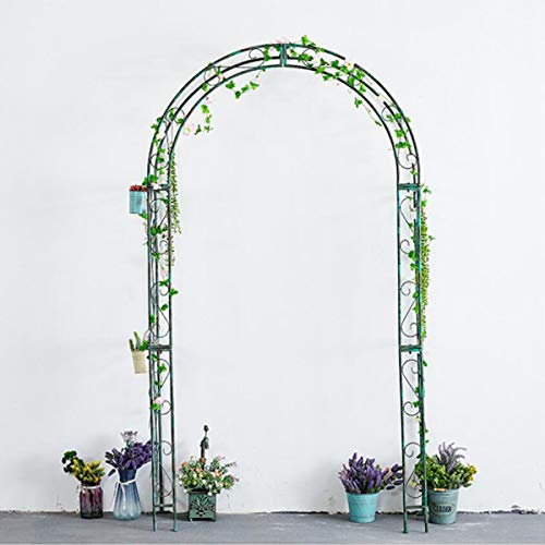 SYLJ Rosenbogen mit Verzierung, witterungsbeständig Stereoscopic Metall Garden Arch Arbor Gartenlaube Torbogen, Outdoor… – Bild 3
