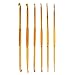 6Pcs Golden Aluminum Double End Crochet Hook 2.0 - 7.0mm