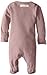 L'ovedbaby Baby Girls Organic Snap One-Piece Footies, Mauve, 0-3 Months US