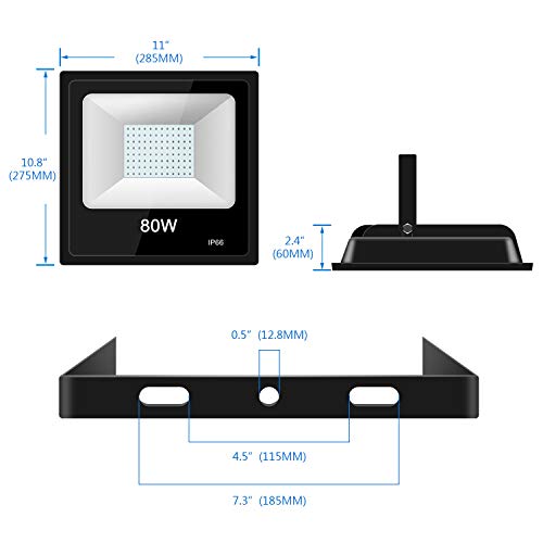 80W LED UV Black Light 2 Pack, LED Blacklight with Plug (10 ft Power