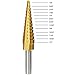 Vastar Titanium Step Drill Bit Set, 3-Piece Set & Automatic Center Punch