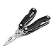 Booms Fishing L1 Fishing Pliers 12-in-1 Multi-tools with Nylon Sheath and Coiled Lanyard , 6.7-Inches , Black