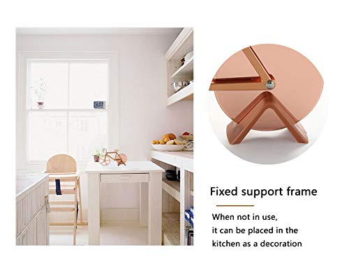 pizzasnijder, fiets pizzasnijder, dubbele wiel, super scherpe messen snijder - roestvrij staal, goud - Afbeelding 3