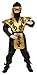 Dress Up America Ninja Costume for Kids - Fierce Samurai Warrior Costume - Gold Ninja Outfit for Boys and Girls