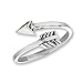 .925 Sterling Silver Arrow Wrap Style Ring, Size 6