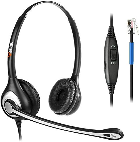 Wantek コード付き 電話 Rjノイズキャンセルマイク付き ヘッドセット コールセンター電話システム Plantronics M10 M12 M22 Mx10 Amplifiersまたはcisco 7942 7971 Office Ip電話