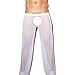 Men's Sexy Loose See Through Gauze Pants (L) White