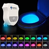 16-Color Motion Activated Toilet Light Night Toilit Light LED Light Changing Tolet Bowl Nightlight for Bathroom Perfect Decorating illumibowl Water Toilite Light