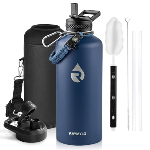RAYMYLO 2.5L isolierte Edelstahl-Thermosflasche,3-Schicht-Vakuum-Edelstahl