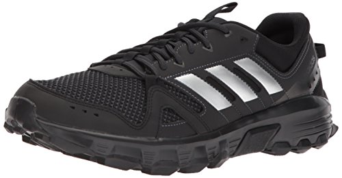 Adidas men s rockadia m trail running shoe, core black/matte silv…