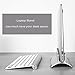 MOTONG Vertical Laptop Stand Holder MacBook Stand for Tablet, Laptop, Notebooks or Pad with Thickness from 0.55 inch to 0.9 inch - Aluminum Alloy(Silver)