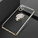 Yoopake iPhone XS Max Case Clear Slim Fit Ultra Thin Cover with Grip Ring Holder Stand (360° Rotatable) and Magnetic back for Car Mount, Protective Phone Case for iPhone XS Max (Newly Released) - Gold