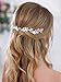 UNSUTUO Bride White Flower Wedding Hair Pins Clips Rhinestone Silver Bridal Hair Piece Accessories for Women, Set of 3 (Silver)