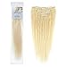 Emosa Luxury 100% Real Remy Human Hair Extensions Blonde Hair Dye(#613 Blonde,18inch,70g)