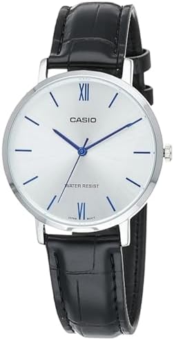 Casio LTP-VT01L-7B1UDF Leather Round Analog Water Resistant Watch
