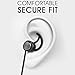 GV2 Stereo Earbuds, Wired Sweatproof Sport Earbuds, Earphones with Microphone and Noise Canceling Function for Running or Workout (JINUCN-GV2Black.)