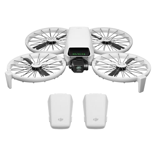 DJI Flip Combo mit zwei Akkus ohne Bildschirm‑Fernsteuerung, Drohne mit 4K-UHD-Kamera für Erwachsene, Start auf der Handfläche, autom.-Rückkehr, intelligenter Flug, 2 Akkus