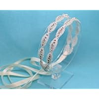 Double Strand Beaded Bridal Tie Back Headband