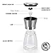 TGY Salt and Pepper Grinder Set of 2 Adjustable Coarseness Salt & Pepper Shakers Glass Mill Brushed