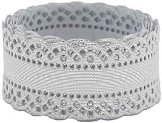 5yards/lot 22mm Silver Metal Color Grosgrain Ribbon Trim Lace (C2 Silver)