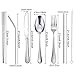 Tatuo 7 Pieces Portable Stainless Steel Flatware Set Travel Cutlery Silverware Set Reusable Utensils with Case, Stainless Steel Knife Fork Spoon Chopsticks Straws (Silver)