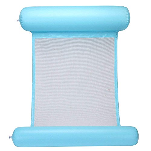MENGDUO Water Hammock Pool Lounger Float Hammock Inflatable Rafts Swimming Pool Air Lightweight Floating Chair Compact and Portable Swimming Pool Mat for Adults and Kids (Blue)