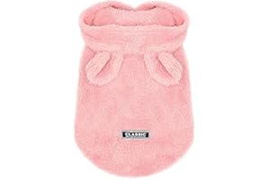 Anelekor Easter Dog Outfit Bunny Ears Cat Hoodies Fleece Puppy Clothes for Small Dog Warm Dog Sweatshirt Easter pet Costume for Cats Dogs (Small, Pink)…