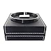 7th Element Polished Stainless Steel Bracelet Classical Band Bangle for Womens (Black,8mm 7.1inch)