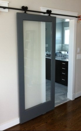 Verona Modern Stainless Steel Interior Sliding Barn Door Hardware