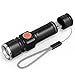 KUNSTWORKER Mini USB Rechargeable LED Flashlight, Zoomable LED Handheld Flashlights with 3 Mode , Tactical Flashlight with 2000mAH recharger Battery