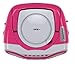HDi Audio CD Boombox CD-518 Pink Sport Stereo Portable CD Player with AM/FM Radio and Aux Line-in Boombox White/Pinkthumb 2