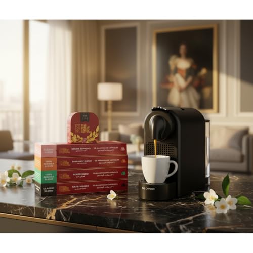 The Brew Crew Coffee Nespresso Compatible Capsules Variety Pack | 40 Count | 4 Signature Flavors: Breakfast Blend, Crema Supremo, Café Vigore & Forte Nero | Rich Bold Flavors with Creamy Finish