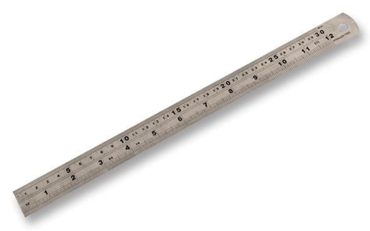 DURATOOL D00246 12" (300mm) Stainless Steel Ruler, Satin โ image 1