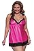 Seven Til Midnight Women's Plus Size Enchanting Babydoll and Thong