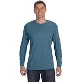 Gildan Men's Heavy Cotton Long-Sleeve T-Shirt Style, (540) 2-Pack. Indigo