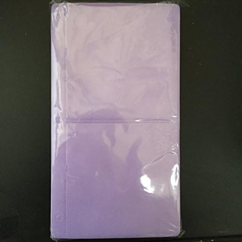 Two Sided Double CD/DVD/BluRay Sleeves for Ring Binder - 50 Pack - Purple