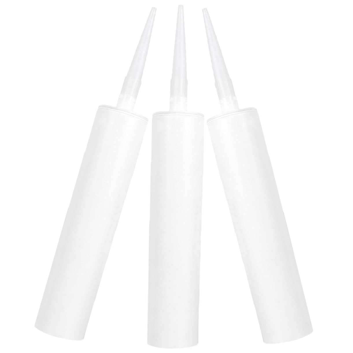 3Pcs Fillable Caulking Sealant Tubes Reusable Empty Caulk Tubes for Repairs Ideal for Sealing Cracks in Kitchen and Bathroom