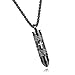 Molike Stainless Steel English Lord's Prayer Cross Bullet Pendant Urn Ashes Necklace for Men, 22 Inch Chain