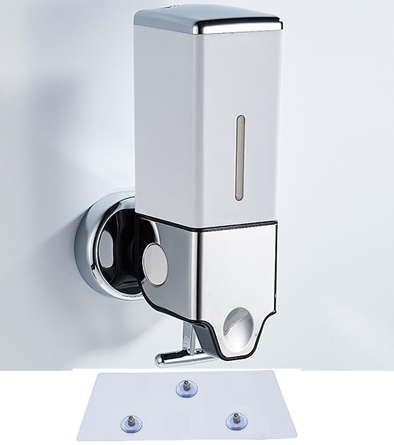 Manual Presshead Wall Mounted Soap Dispenser, Shower and Lotion Dispenser for Home, Bathroom, Kitchen, Hotels, Restaurants (Silver, 500ml) — image 1