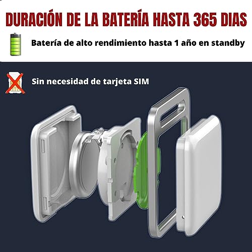 ICODI GPS Locator for Car without SIM Card without Distance Limit without Subscription, 1 Year Battery, Android and iOS, Waterproof IP67 Bluetooth Tracker Motorcycle, Children, Elderly and Objects