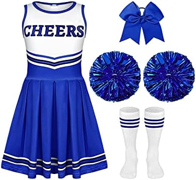 princess polly baby blue dress Royal Blue Cheerleader Outfit, 18 Inch Doll Cheer Outfit, Can Be  Personalized With Name or Logo main image 0