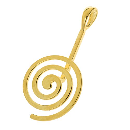 1 pc 14k Gold on Sterling Silver Bail Swirl Donut Pendant Connector Dangle Holder Clasp 40mm/Findings/Yellow Gold