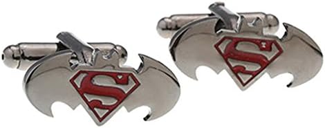 Covink Batman Vs Superman Dawn of Justice Men's Cufflinks Superhero Cuff Button Stainless Metal