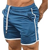 EVERWORTH Men's Gym Workout Boxing Shorts Running Short Pants Fitted Training Bodybuilding Jogger Short