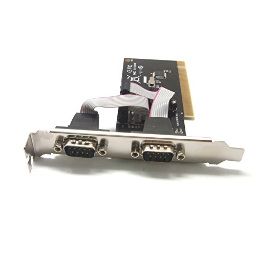Sienoc 2 Dual RS-232 RS232 DB9 9 Pin Serial Port to PCI I/O Controller Card Adapter with WCH351 Chipset - Thumbnail 3