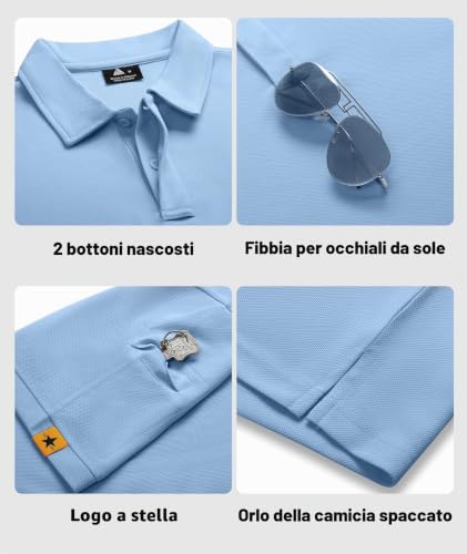 ZITY 5 Pack Men's Polo Shirt Short Sleeve Breathable Quick Dry Polo Shirt Summer Sports Shirt Golf Shirt Regular Fit Polo Shirt Men's