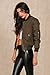 Simplee Apparel Women's Padded Zipper Biker Bomber Down Jacket Coat, Army Green, Asia M, US 4-6