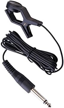 Greenten Compact and Light Weight Clip on Pickup For Guitar Violin Banjo Mandolin Ukulele with 1/4 Jack 2.5M Cable Cherub (Black)