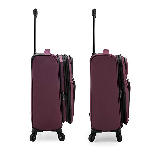 U.S. Traveler Anzio Softside Expandable Spinner Luggage, Burgundy