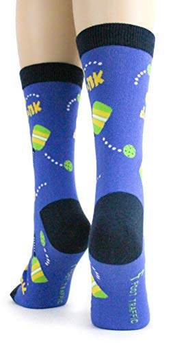 Foot Traffic - Women's Sports-Themed Socks, Fits Women's Shoe Sizes 4-10 (Pickleball) - Thumbnail 4